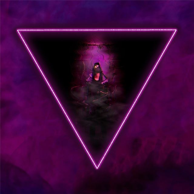 2732x2732 cyberpunk abstract triangle darkness -  iPad Pro Wallpaper
