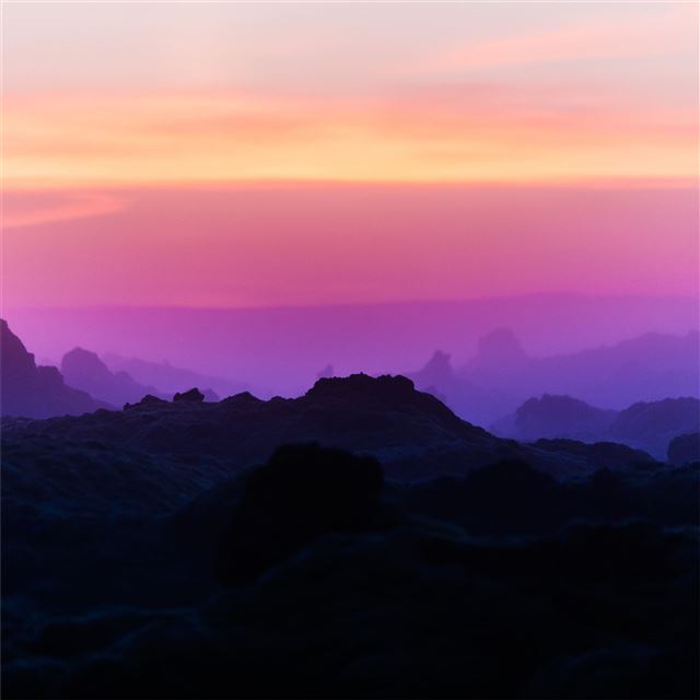 2732x2732 mountain range scenery peak iceand flare light 5k - iceland iPad Pro Wallpaper