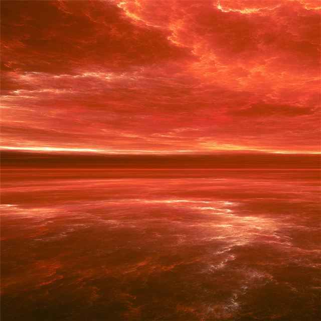2732x2732 red sky abstract 4k - red iPad Pro Wallpaper