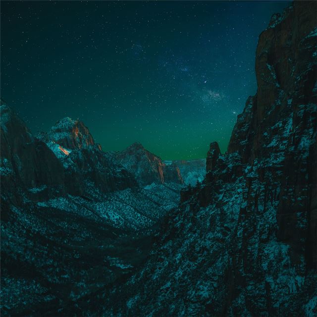 2732x2732 starry night in zion national park 5k - 5k iPad Pro Wallpaper