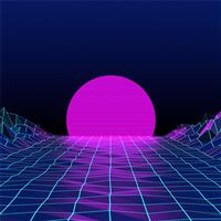 retrowave sunrise wallpaper