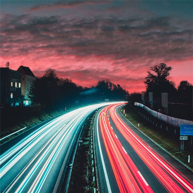 2732x2732 lava highway 4k - long exposure iPad Pro Wallpaper