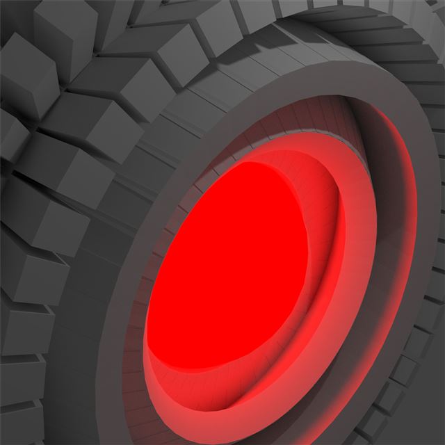 1024x1024 red abstract blender 4k - shapes iPad Wallpaper