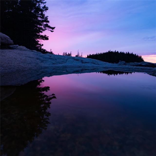 1024x1024 sunset on the rocks of maine - rocks iPad Wallpaper