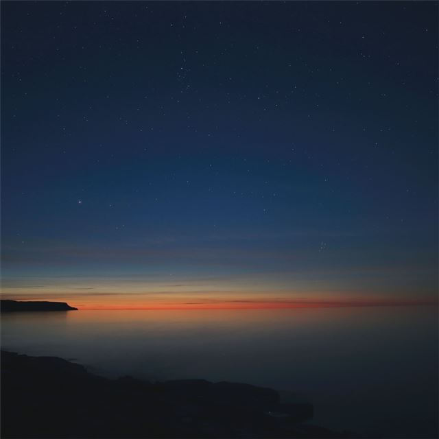 1024x1024 starry night calm sunset 5k - stars iPad Wallpaper