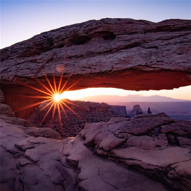 1024x1024 sunrise under arch 4k - arch iPad Wallpaper