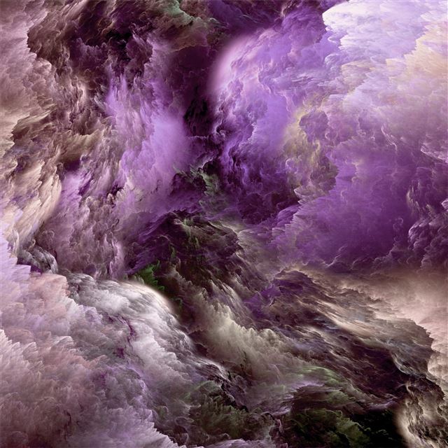 1024x1024 purple glowing clouds abstract 5k - clouds iPad Wallpaper