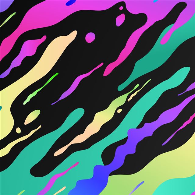 1024x1024 colorful color splashes abstract 8k - artwork iPad Wallpaper