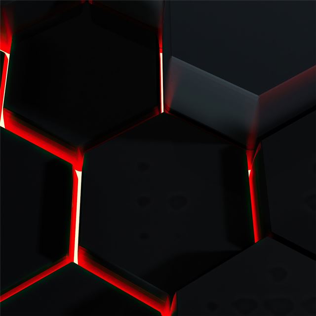 1024x1024 lava polygon glowing 3d abstract 4k - digital art iPad Wallpaper