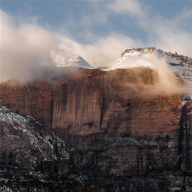 1024x1024 zion national park united states rock mountains su... - sunlight iPad Wallpaper