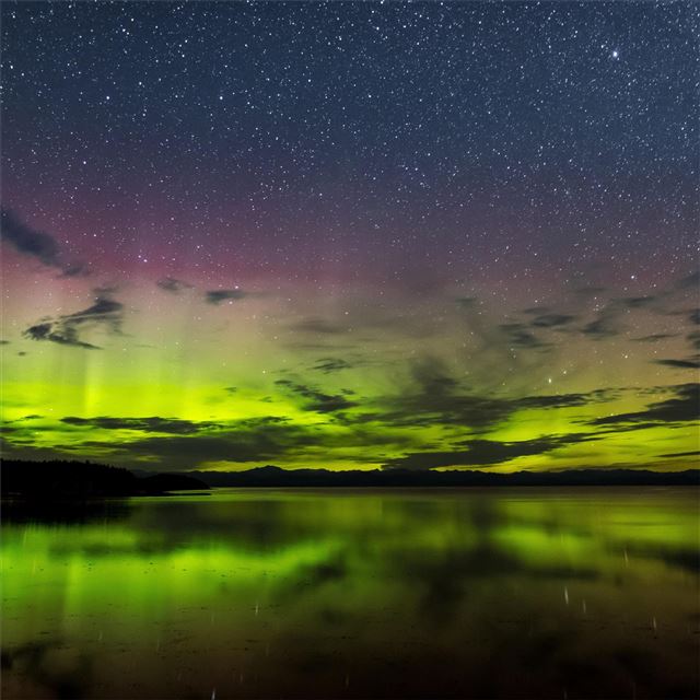 1024x1024 aurora borealis vancouver island 8k - 5k iPad Wallpaper