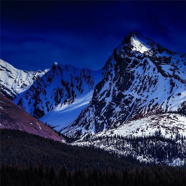 1024x1024 landscape snowy mountains 4k - mountains iPad Wallpaper