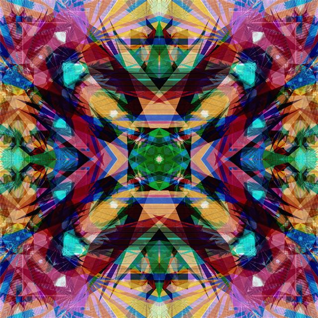 1024x1024 digital flower abstract art 4k - artwork iPad Wallpaper