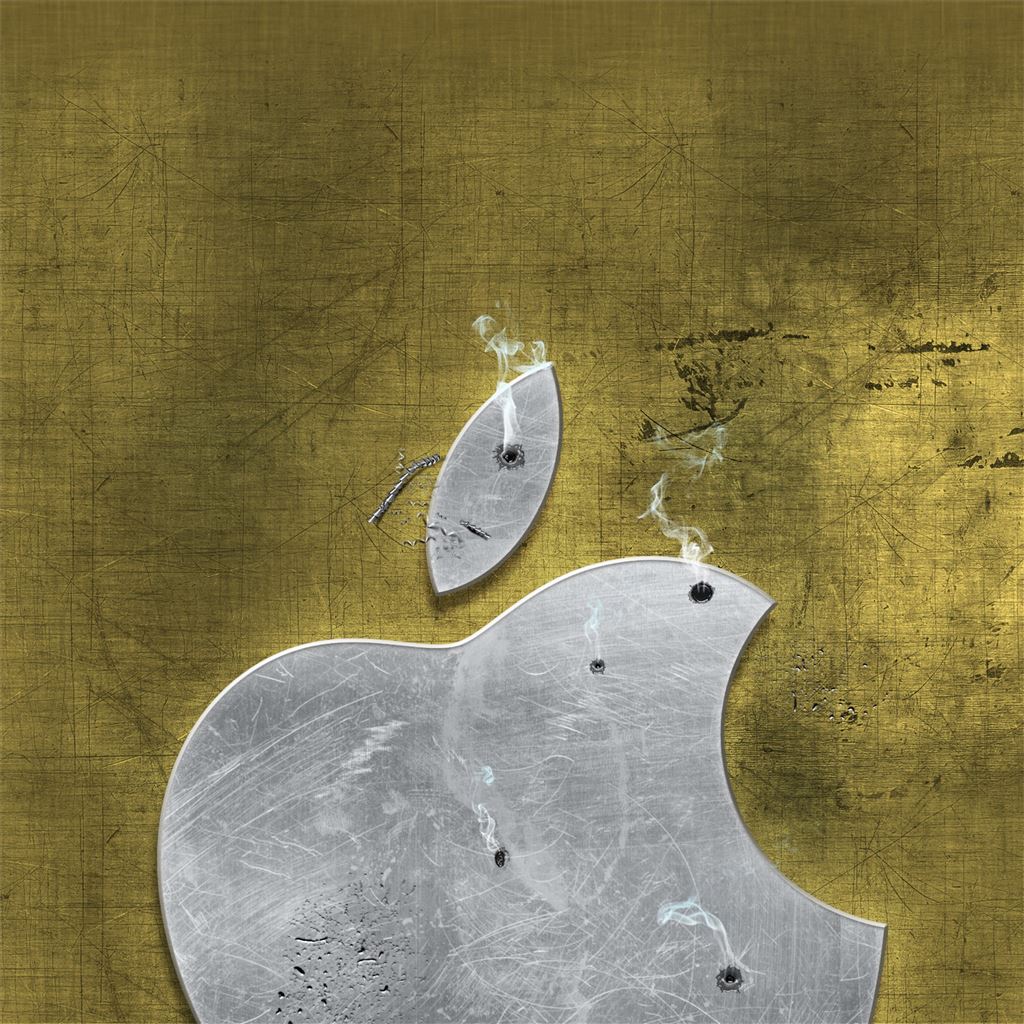 apple logo bullets 4k iPad Wallpapers Free Download