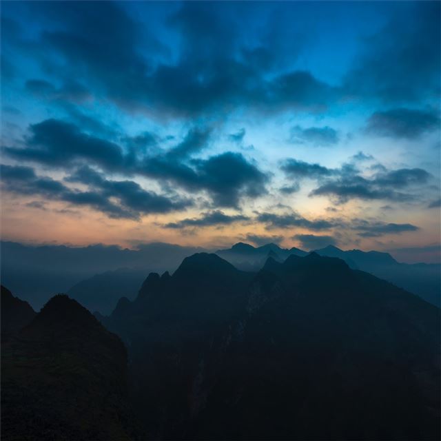 1024x1024 mountains twilight 5k - mountains iPad Wallpaper