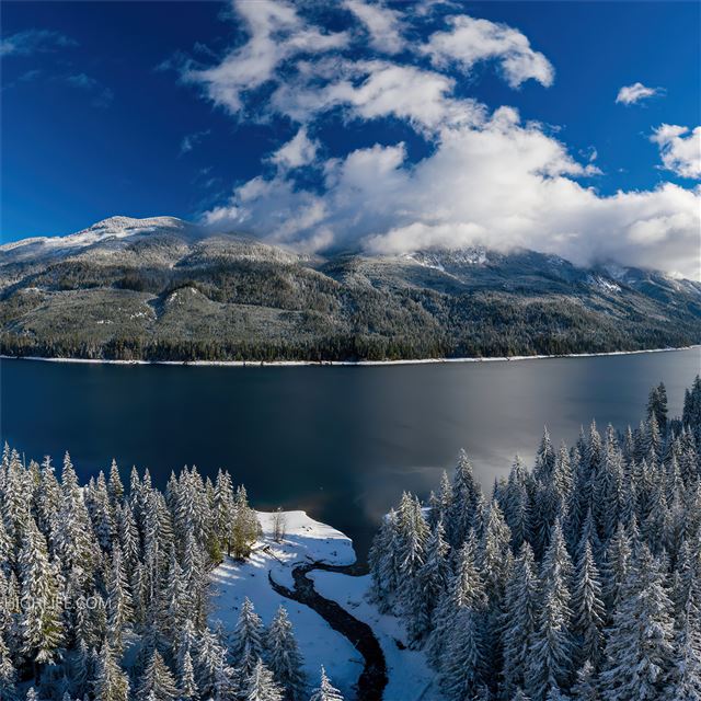 1024x1024 lake kachess 4k - mountains iPad Wallpaper