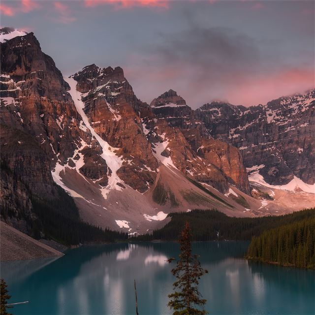 1024x1024 moraine lake 4k - mountains iPad Wallpaper