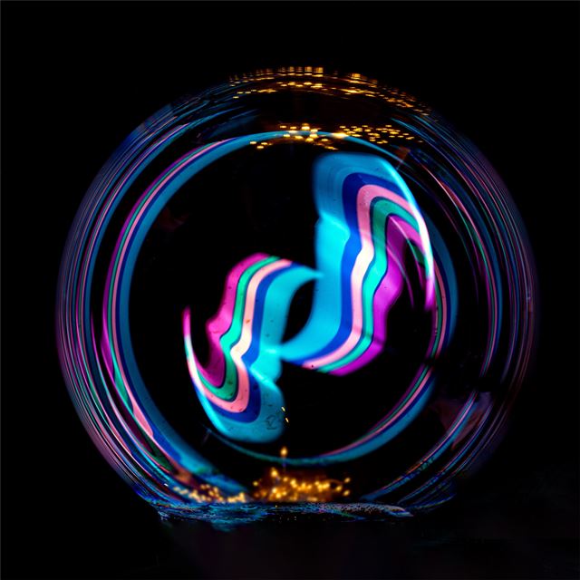 1024x1024 ribbons abstract 4k - black iPad Wallpaper