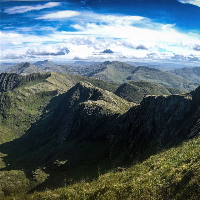 1024x1024 knoydart clouds sky 4k - mountains iPad Wallpaper
