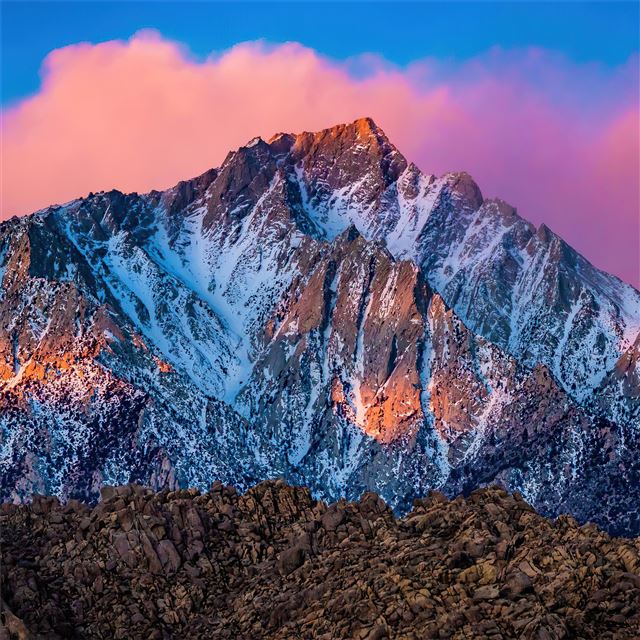 1024x1024 lone pine peak - mountains iPad Wallpaper