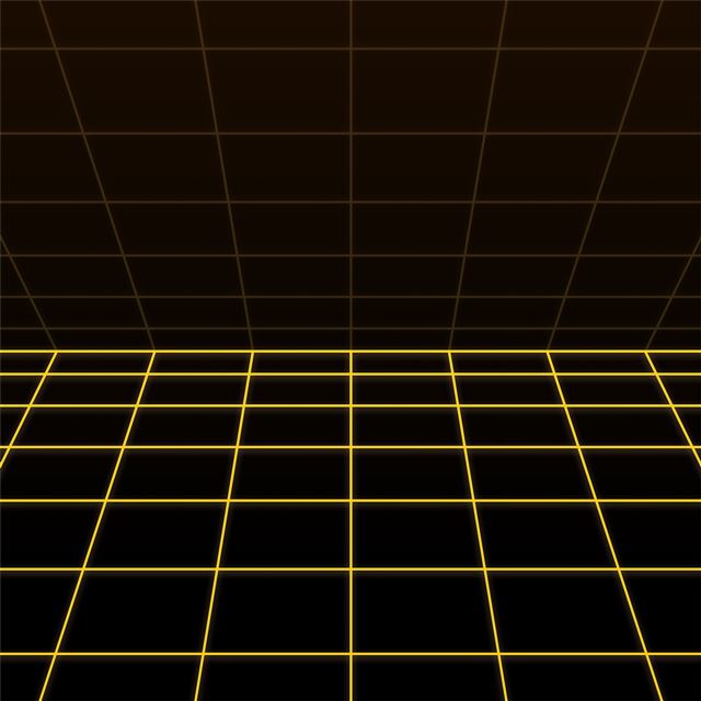 1024x1024 grid yellow 5k - black iPad Wallpaper
