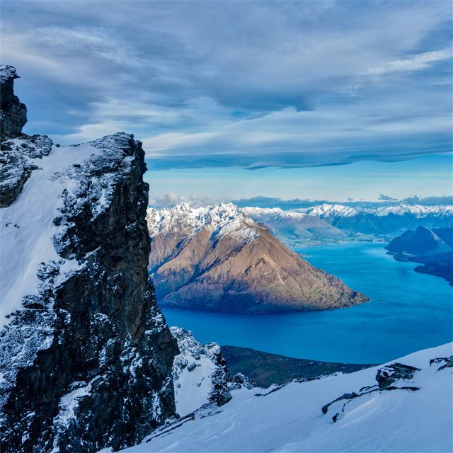 1024x1024 new zealand queenstown mountain range lake 8k - 8k iPad Wallpaper