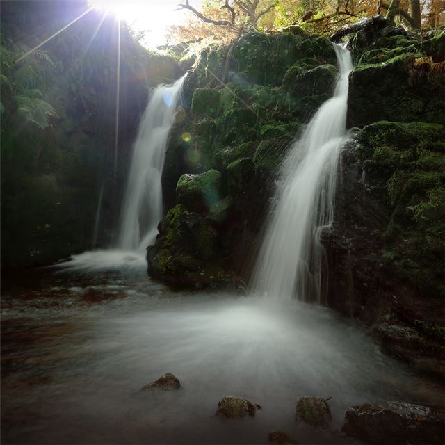 1024x1024 venford falls 5k -  iPad Wallpaper