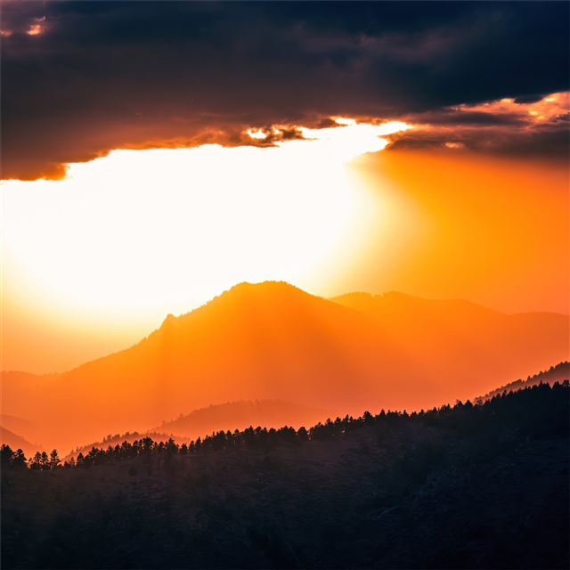 1024x1024 beautiful sunrise on mountains 4k - sunrise iPad Wallpaper