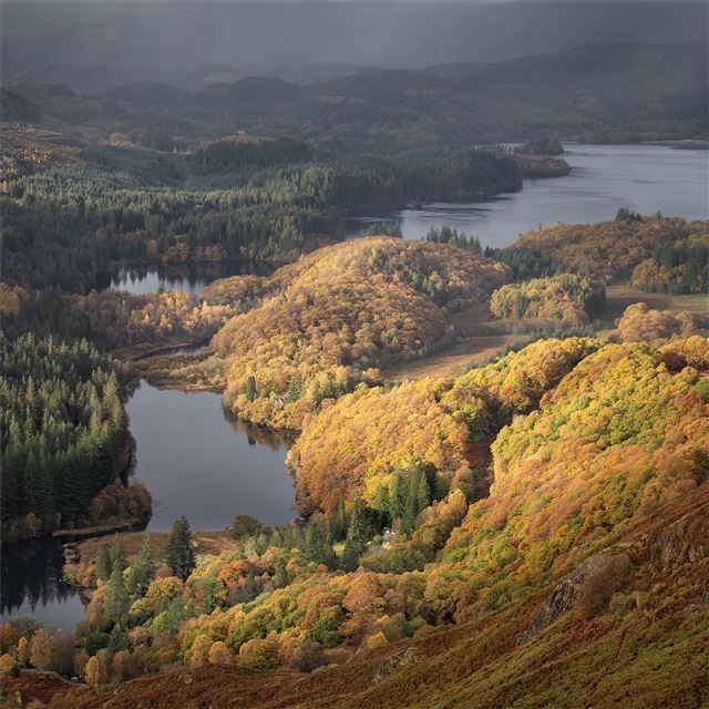 1024x1024 loch ard the trossachs 4k -  iPad Wallpaper
