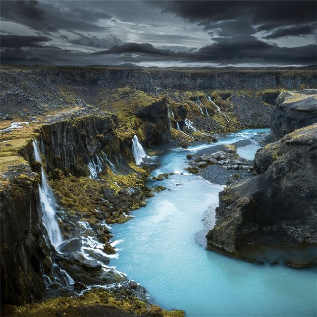 1024x1024 highlands iceland 5k - iceland iPad Wallpaper
