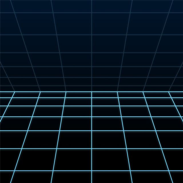 1024x1024 blue grid 5k - black iPad Wallpaper