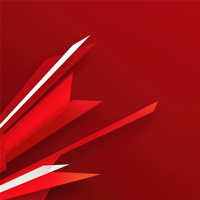 1024x1024 abstract red shapes 5k - artwork iPad Wallpaper