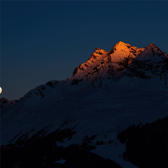 1024x1024 moon setting sun rising 5k - 4k iPad Wallpaper