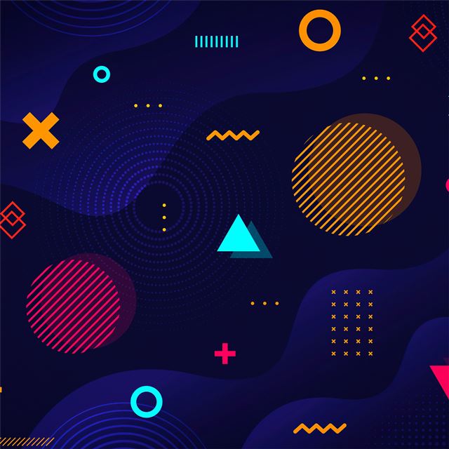 2732x2732 different shapes abstract 5k - artwork iPad Wallpaper