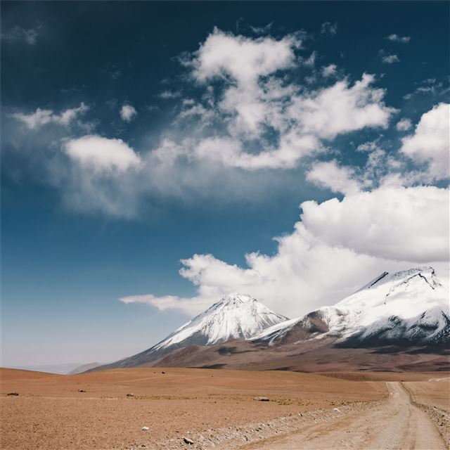 2732x2732 valley near snowy mountain landscape - mountains iPad Wallpaper