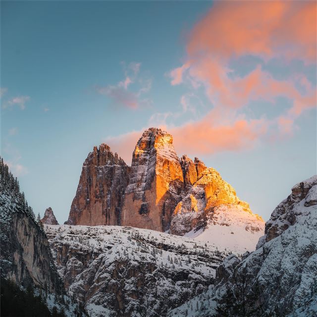 2732x2732 brown rocky mountains under blue sky 8k - mountains iPad Wallpaper