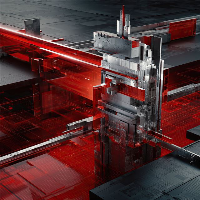 2732x2732 render 3d glass abstract 4k - artwork iPad Wallpaper