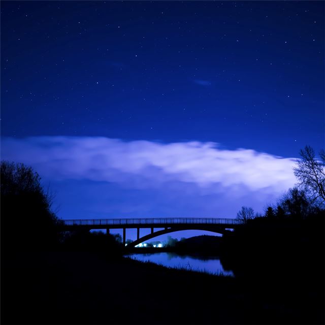 1024x1024 starry night sky cloud front 5k -  iPad Wallpaper