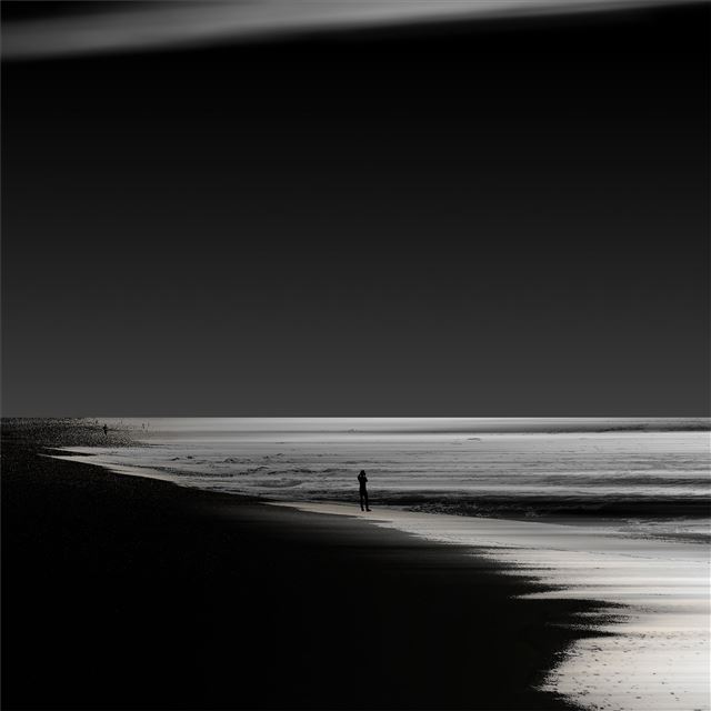 2732x2732 waves of silence 4k - nature iPad Wallpaper