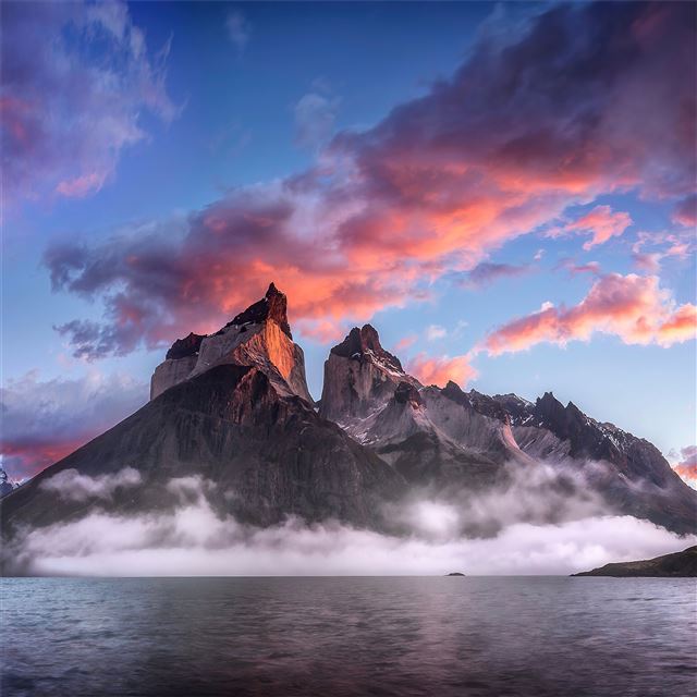 2732x2732 clouds rock mountains landscape 4k - nature iPad Wallpaper
