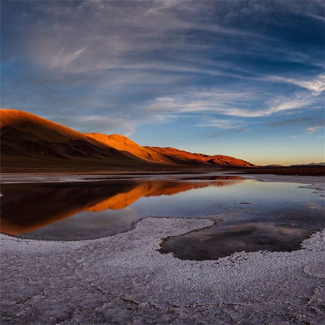 2732x2732 lake salt flat andes 5k - nature iPad Wallpaper
