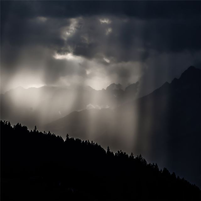 2732x2732 sun shining through clouds 5k - nature iPad Wallpaper