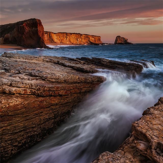1024x1024 sunset at panther beach -  iPad Wallpaper