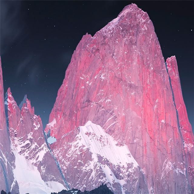 2732x2732 glowing peaks of patagonia - nature iPad Wallpaper