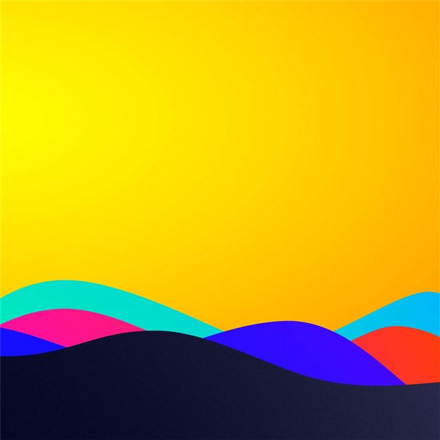 2732x2732 abstract yellow waves 4k -  iPad Wallpaper