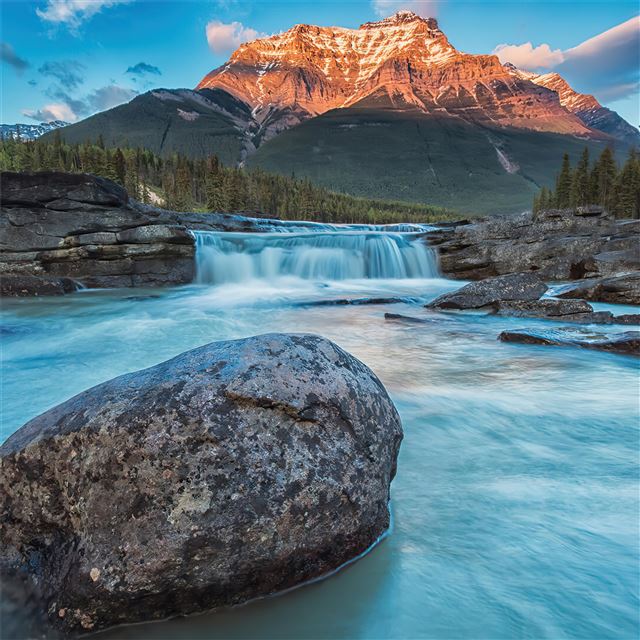 2732x2732 mount fryatt and athabasca falls 4k -  iPad Wallpaper