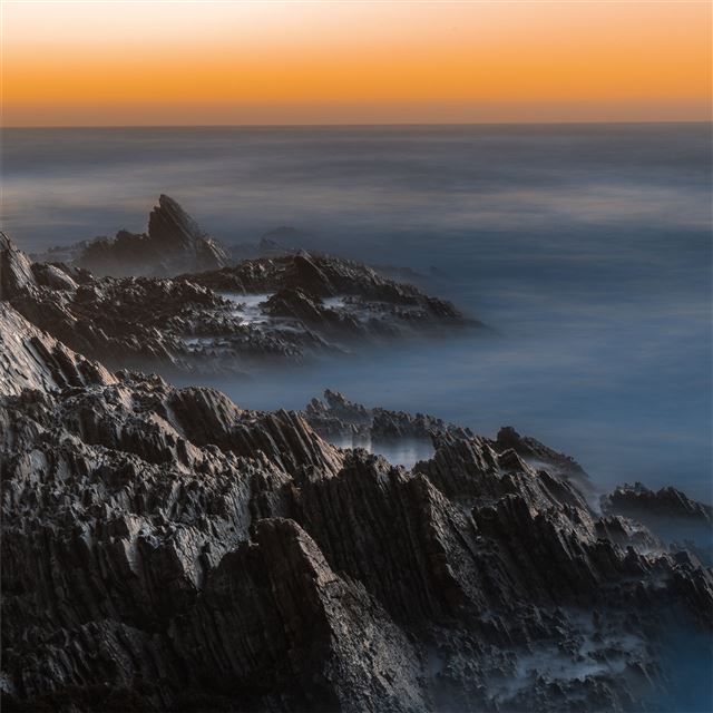 1024x1024 sunset at montana de oro - mountains iPad Wallpaper