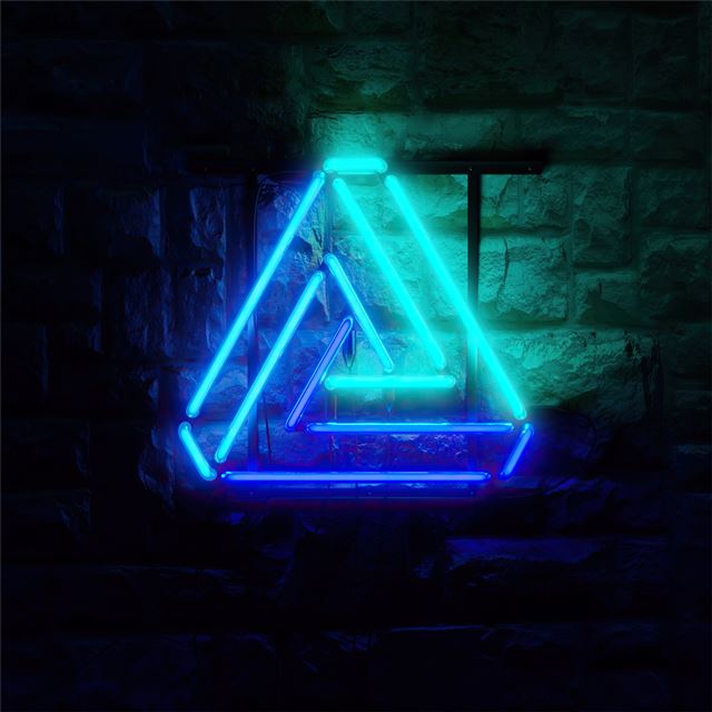 1024x1024 triangle neon glowing 4k - triangle iPad Wallpaper