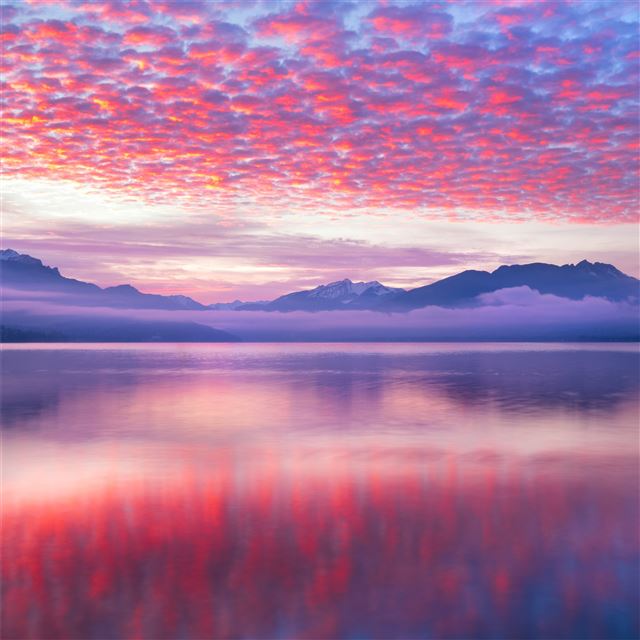 1024x1024 pink waves nature landscape 5k - 5k iPad Wallpaper