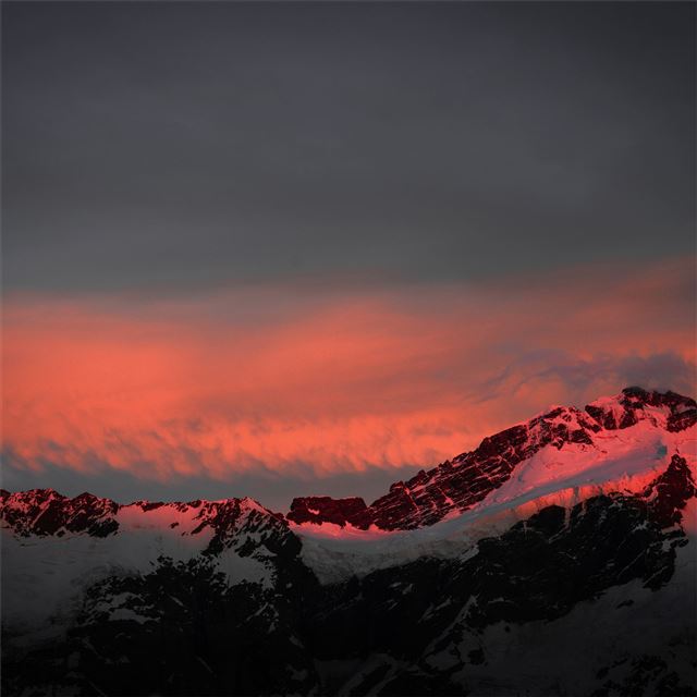 1024x1024 mountians landscape sunset 8k - 5k iPad Wallpaper